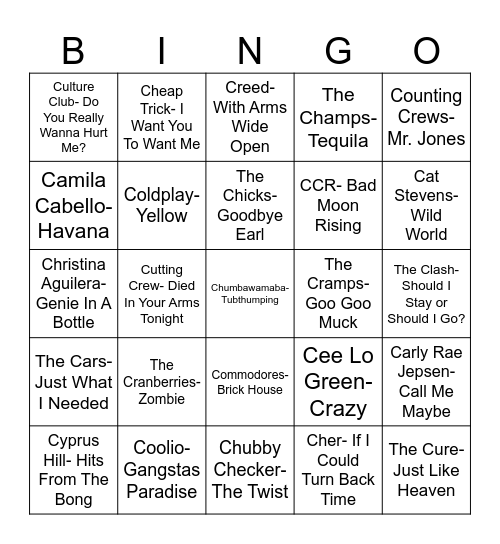 Radio Bingo "C" Section Bingo Card