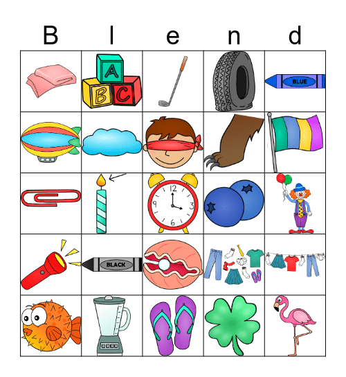 Flashcards - BL, CL, FL Bingo Card