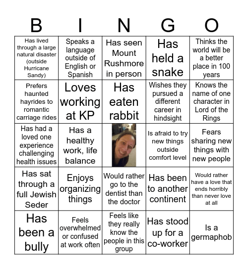 TEAM BUILDING BINGO Card