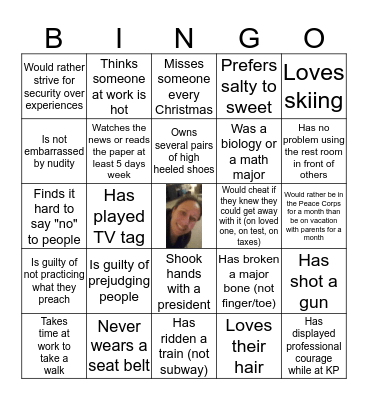 TEAM BUILDING BINGO Card
