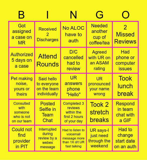 We Appreciate You!! Bingo Card