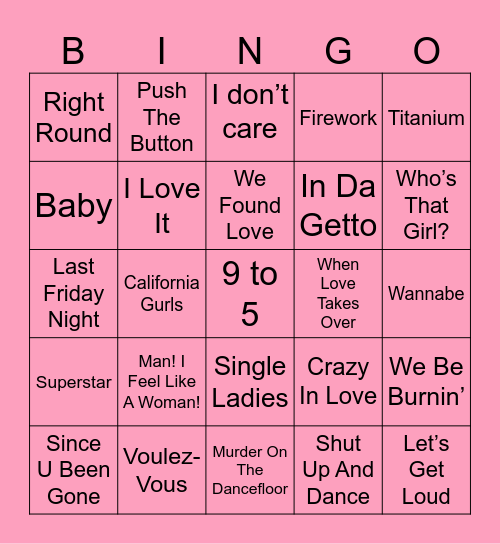 Disco Snolly presents: Sing, Swing & Bing-O-Long Ronde 1 Bingo Card