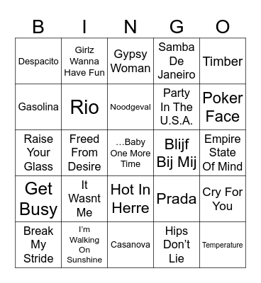Disco Snolly presents: Sing, Swing & Bing-O-Long Ronde 2 Bingo Card