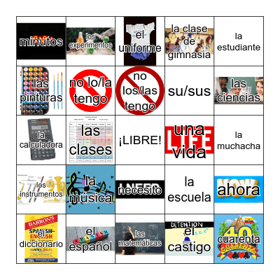 No Lo Tengo Bingo Card