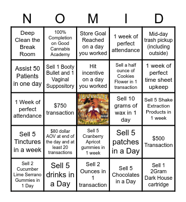 HIGH DEPTH BINGO  10/10-10/24 Bingo Card