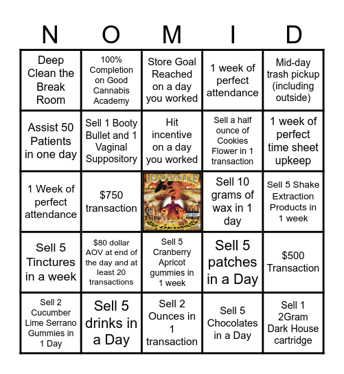 HIGH DEPTH BINGO  10/10-10/24 Bingo Card