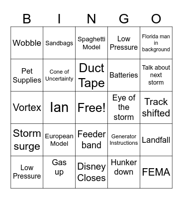 Go Away Milton Bingo Card