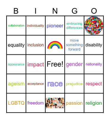 Diversity Bingo Card