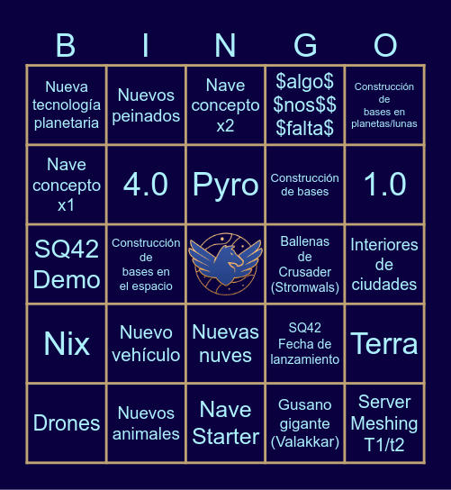 CitizenCon BinGo! NVK Bingo Card