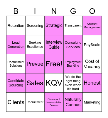 TalenTrust Bingo Card