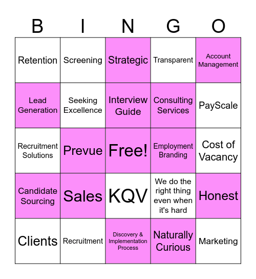 TalenTrust Bingo Card