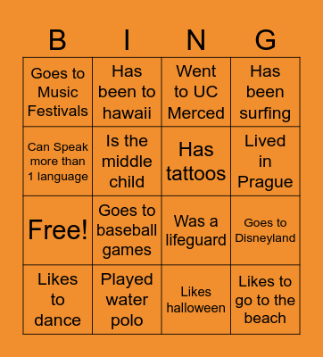BINGO Card