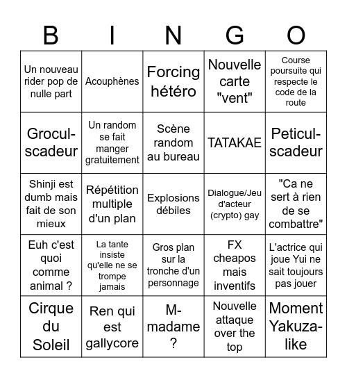 Bingo Kamen Rider Ryuki Bingo Card