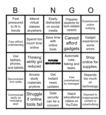 EDTECH BINGO Card