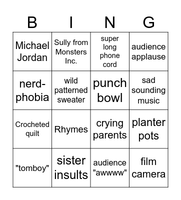 Roseanne Bingo Card