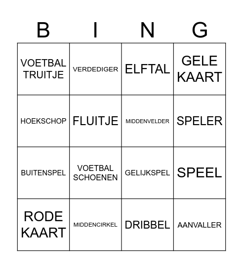Sem's voetbalfeestje Bingo Card