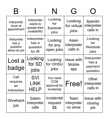 Linguava IS BINGO Card