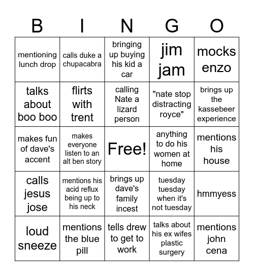 We make motors so you dont have to Bingo Card