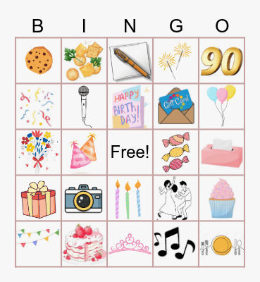Birthday Bingo Card