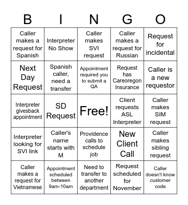 LINGUAVA CS BINGO Card