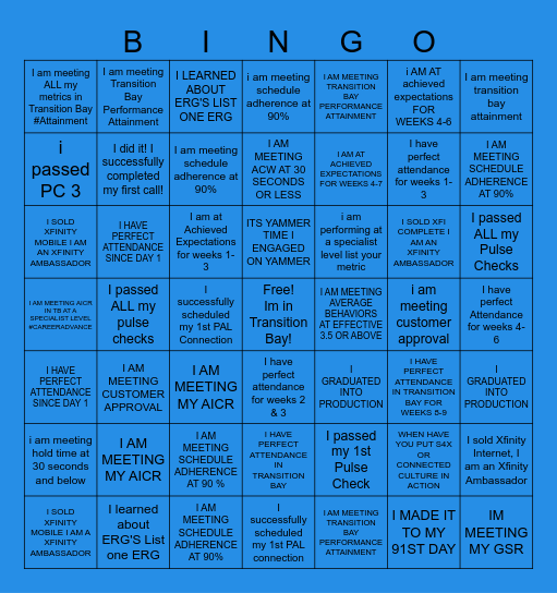 ONBOARDING BINGP Bingo Card