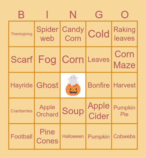 FALL BINGO Card