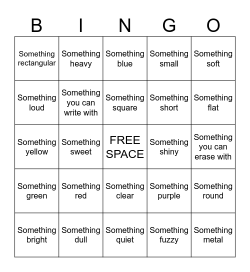 Object Bingo Card