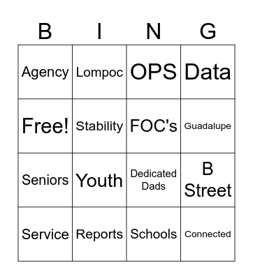 FSA Bingo Card