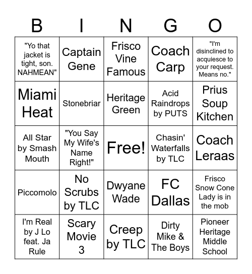 Wedding Rehearsal Speech Bingo Card