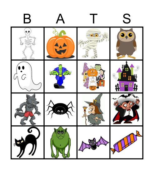 Halloween Bingo Card