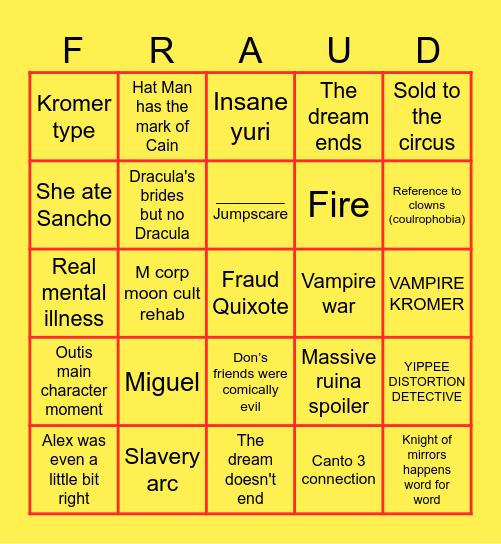 CANTO 7 COMMUNITY BINGO Card