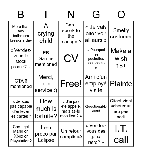 Bingo Card