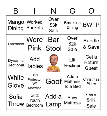 Bob's Bingo Card