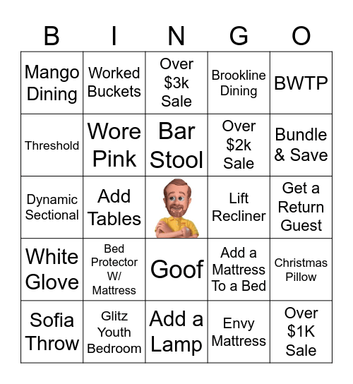 Bob's Bingo Card