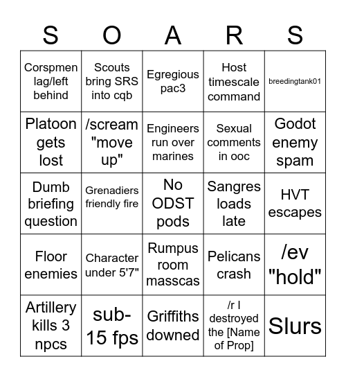 HALO BELIEVE Bingo Card
