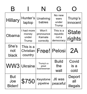 Live bingo Card