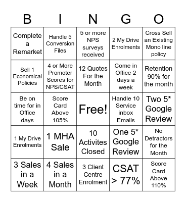 DEEKS BINGO - Outbound Broker Bingo Card