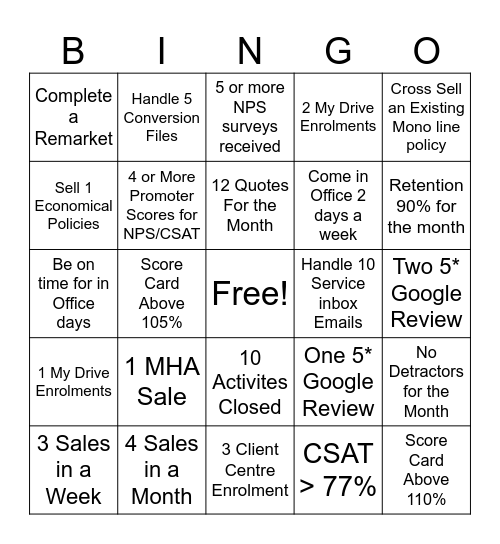 DEEKS BINGO - Outbound Broker Bingo Card