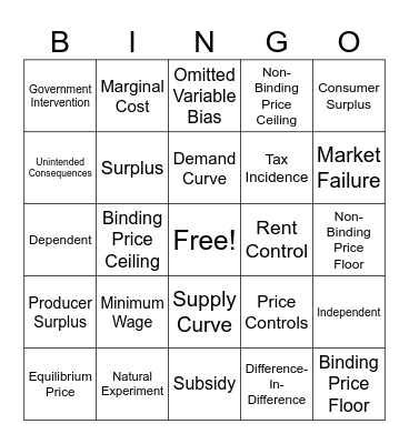Chapter 6 Bingo Card
