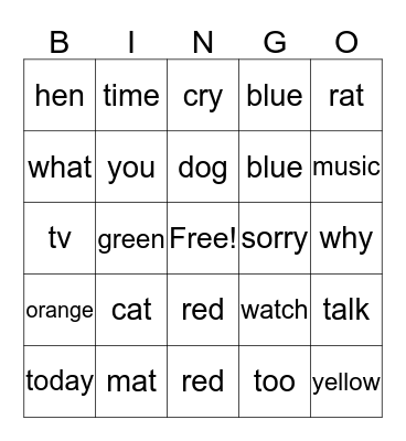 random Bingo Card