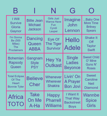 BEx BINGO! Bingo Card