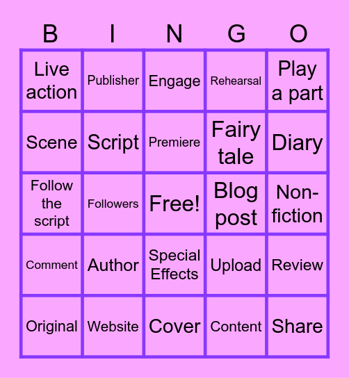 Unit 1 Vocabulary Review Bingo Card