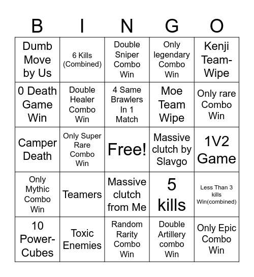 Solo Showdown La-Fiesta Bingo Card