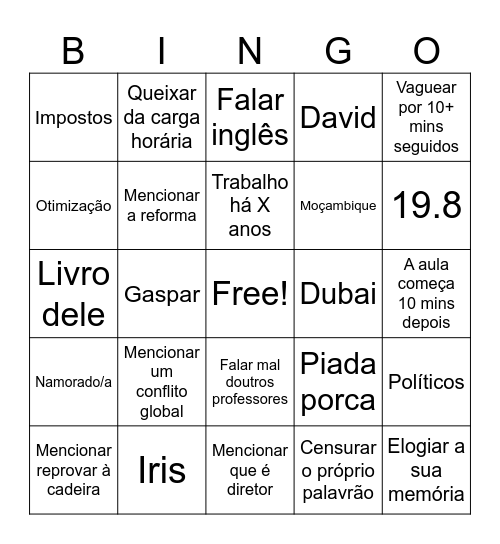 Bingo CCA v3 Bingo Card