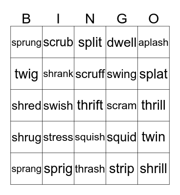 Lesson 2-10 D Bingo Card
