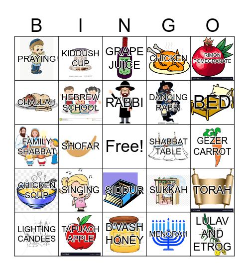 Jewish Bingo Card