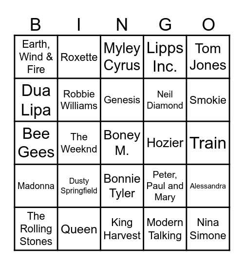 😬 Bingo 😬 Bingo Card