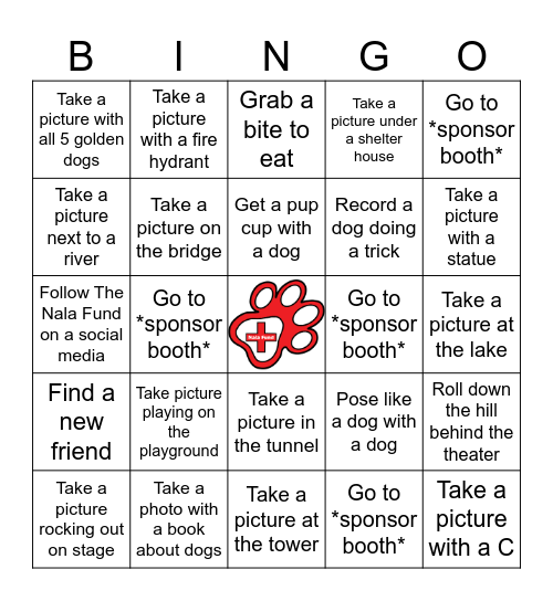 Nalapalooza Bingo Card