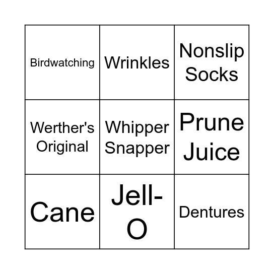 Butterscotch Bingo Card