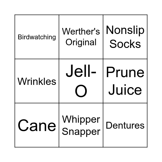Butterscotch Bingo Card